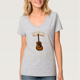 Rustic stryper hjärtat i Land Music T Shirt