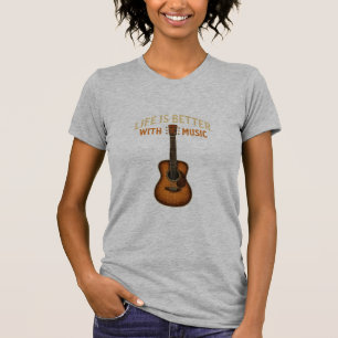 Rustic stryper hjärtat i Land Music T Shirt