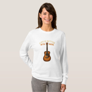 Rustic stryper hjärtat i Land Music T Shirt