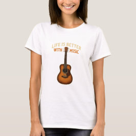 Rustic stryper hjärtat i Land Music T Shirt