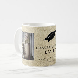 Rustic Student Grattis Photo Studenten Kaffemugg