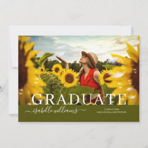 Rustic Studenten Photo Sunblommor Meddelande