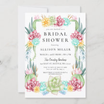 Rustic Succulent Cactus Ro Blommigt Möhippa