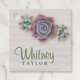 Rustic Succulents Gåvor Etiketter