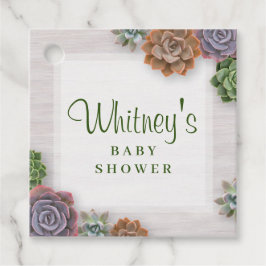 Rustic Succulents Gåvor Etiketter