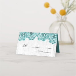 Rustic Succult Blommigt Elegant bröllop Bord Placeringskort