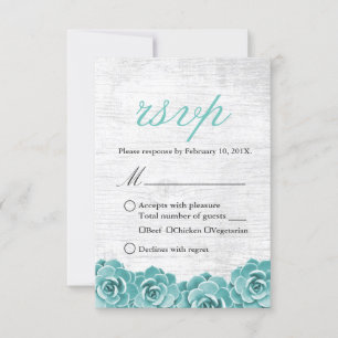 Rustic Succult Blommigt Elegant bröllop OSA Kort