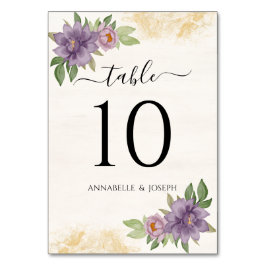 Rustic Summer aesthetic Wildflower Wedding Bordsnummer