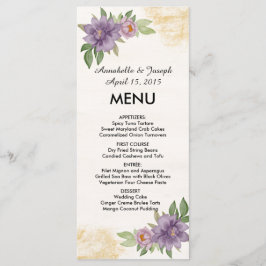 Rustic Summer aesthetic Wildflower Wedding Meny
