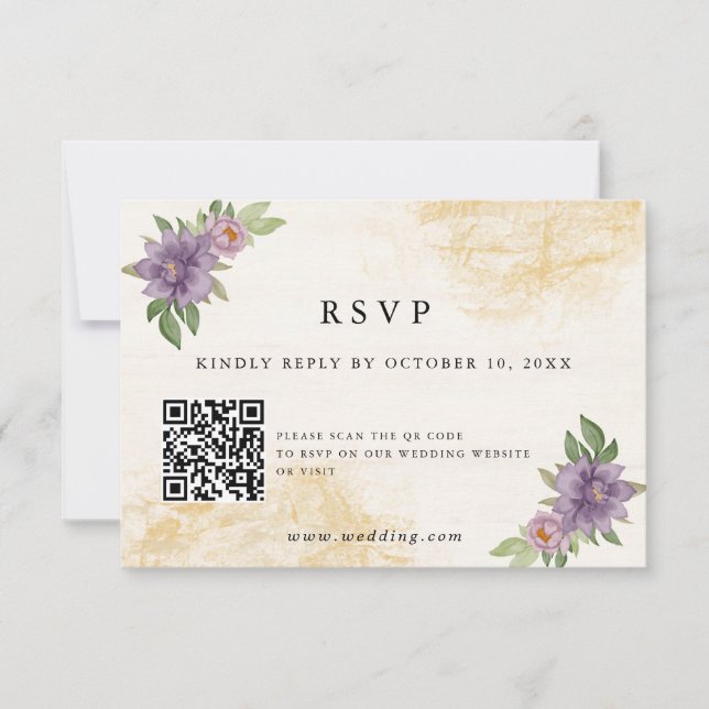 Rustic Summer aesthetic Wildflower Wedding OSA Kort (Framsida)