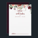 Rustic Summer Blommigt Bröllop well Önskemål Rådkort<br><div class="desc">Det här roliga sommarkortet i blommigt bröllop är en perfekt för ett modernt bröllop. Utformningen har blommor, rosa och vattenfärgsblommor med grönt löv i en brinnande nedfläckad. De här korten är perfekter för bröllop, möhippa, babydusch, studentfest och mycket mer. Anpassa korten med namn från bruden och brudgummen, blivande föräldrar eller...</div>