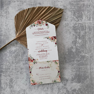 Rustic Summer Blommigt Calligraphy Bröllop