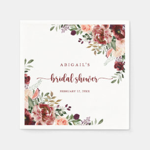 Rustic Summer Blommigt Möhippa Napkins Pappersservett
