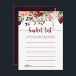 Rustic Summer Blommigt Simple Bucket List-kort Vykort<br><div class="desc">De här enkla hakkorten för sommartid är perfekten för en enkel bröllopsmottagning eller -möhippa. Utformningen har blommor,  rosa och  vattenfärgsblommor med grönt löv i en brinnande nedfläckad. Ändra ordalydelsen till kostym vid alla livshändelser. Bucketlistskylten säljs separat.</div>