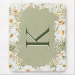 Rustic Summer Daisys Musmatta<br><div class="desc">Den här söta och enkla utformningen har en inledande monogram på en bakgrund av en nödlidande grönt omgiven av en ram av vackra daisy med vattenfärg och baby utandning. Fastställd på datum har också lagts till. Skapat av Farmhouse Press.</div>