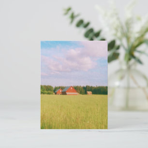 Rustic summer field, Helsingia, Sweden Helg Vykort