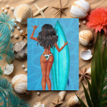 Rustic Summer Surfa Beach Vacation Födelsedagsfest