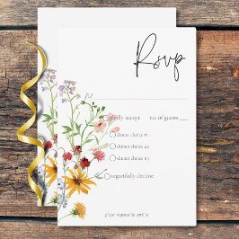 Rustic Summer Wildblommor & Sunblommor Middag OSA Kort