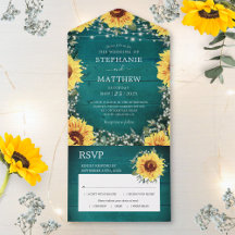 Rustic SunblommBabys Bandean Gräns Teal Bröllop