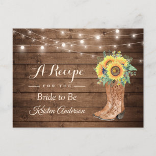 Rustic Sunblommor Boots Möhippa Recipe Vykort