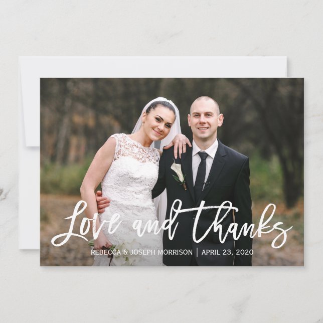 Rustic Sunblommor Bröllop Photo Tack (Framsida)