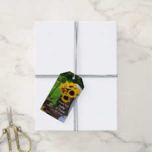 Rustic Sunblommor CowboyBoots Wedding Favor Märkre Presentetikett