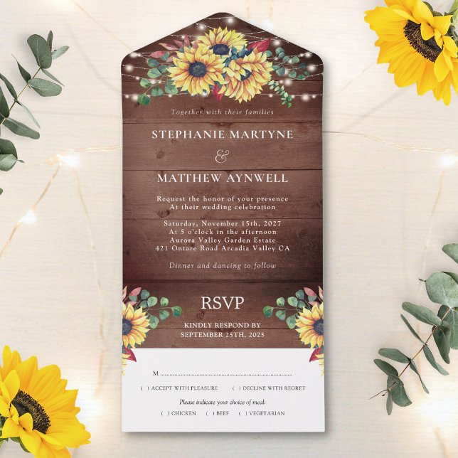 Rustic Sunblommor Ljus Eucalyptus Fall Wedding (Skapare uppladdad)