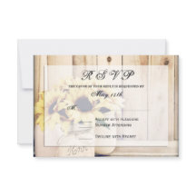 Rustic Sunblommor Mason Burk Bröllop OSA Cards