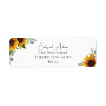 Rustic Sunblommor och Watercolor Greenery Bröllop