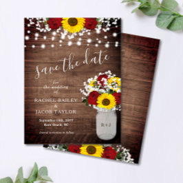 Rustic Sunblommor Ro Burk Ljus Spara datum Vykort