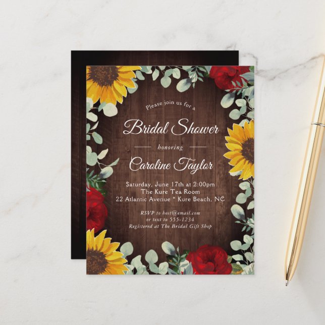 Rustic Sunblommor Ro Greenery Möhippa (Fram/Back In Situ)