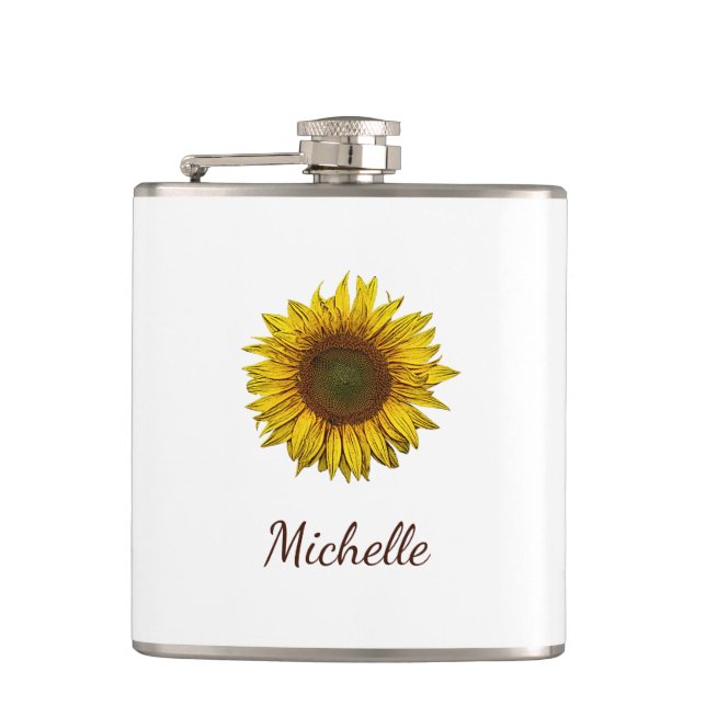 Rustic Sunflower Boho Floral Personalized  Fickplunta (Framsidan)