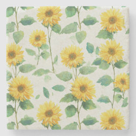 Rustic Sunflower Watercolor Floral Farmhouse Stenunderlägg