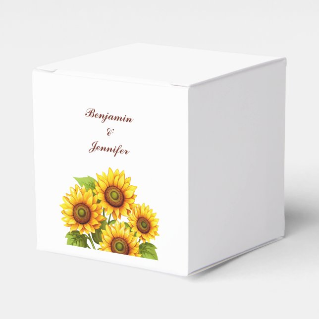 Rustic Sunflower Wedding  Presentaskar (Framsidan Sidan)