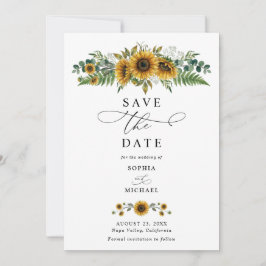 Rustic Sunflower Wedding Save The Date Inbjudningar