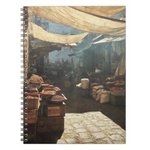 Rustic Sunlit Spice Market - bärbar dator Anteckningsbok