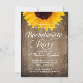 Rustic Sunros Bachelorette-partiets inbjudningar