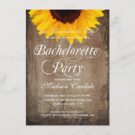 Rustic Sunros Bachelorette-partiets inbjudningar