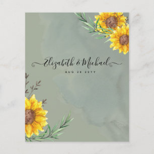 Rustic Sunrows Newlyweds Gift Flygblad