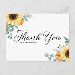 Rustic Sunwers and Pumpkins Fall Tack Vykort