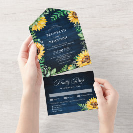 Rustic Sunwers Baby's Band Blue Bröllop