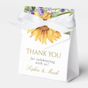 Rustic Sunwers & Lavander Bröllop Presentaskar