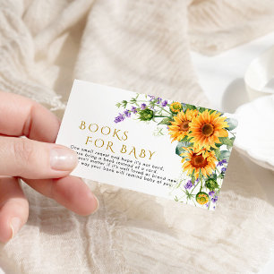 Rustic Sunwers & Lavender Bok för Baby Card Tilläggskort