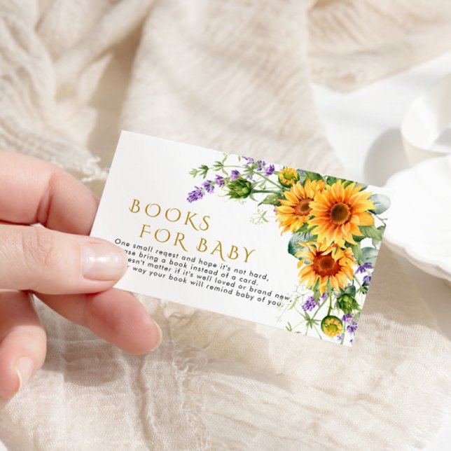 Rustic Sunwers & Lavender Bok för Baby Card Tilläggskort (Skapare uppladdad)