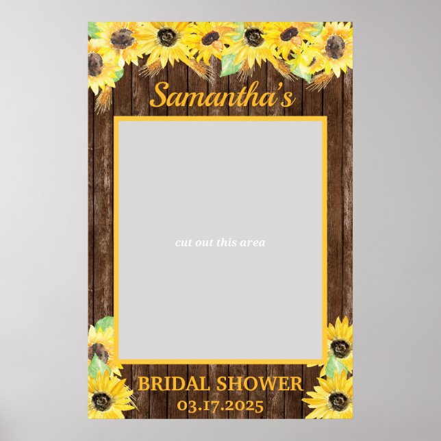 Rustic Sunwers Möhippa Photo Prop Ram Poster (Framsidan)
