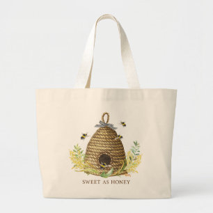 Rustic Sweet as Honungsbi Hive Jumbo Tygkasse