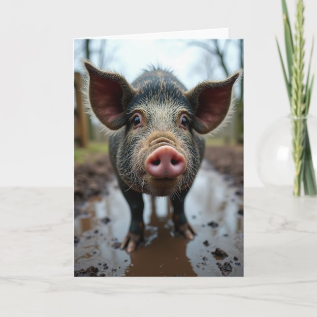 Rustic Swine Fars Dagskort Kort (Framsida)