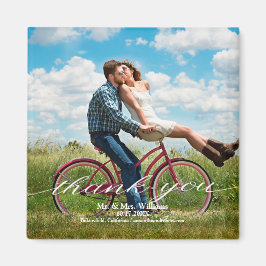 Rustic Tack Photo Bröllop Magnet