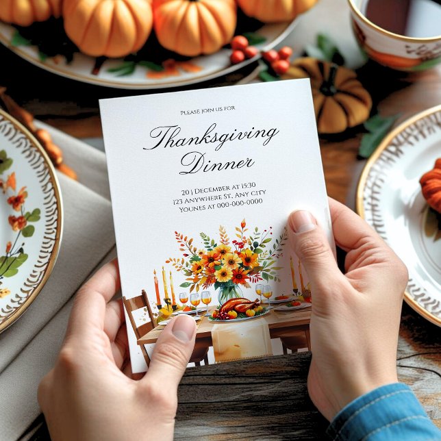 Rustic Tack Thanksgiving Party Inbjudningar (Skapare uppladdad)