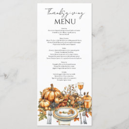 Rustic Tack Thanksgiving Party Meny